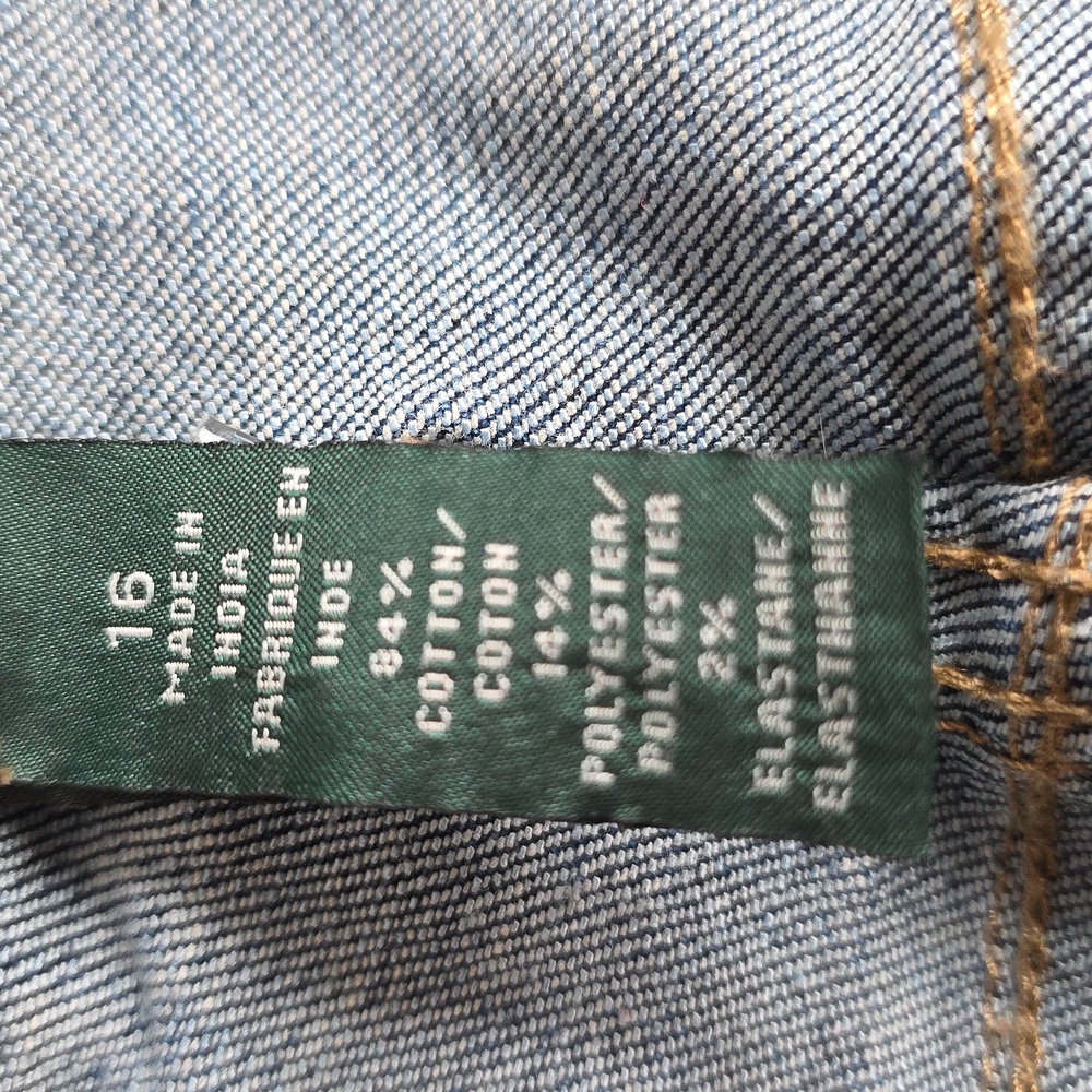 Lauren Ralph Lauren Patterned Straight Leg Jeans Size 16 - Picture 5 of 8